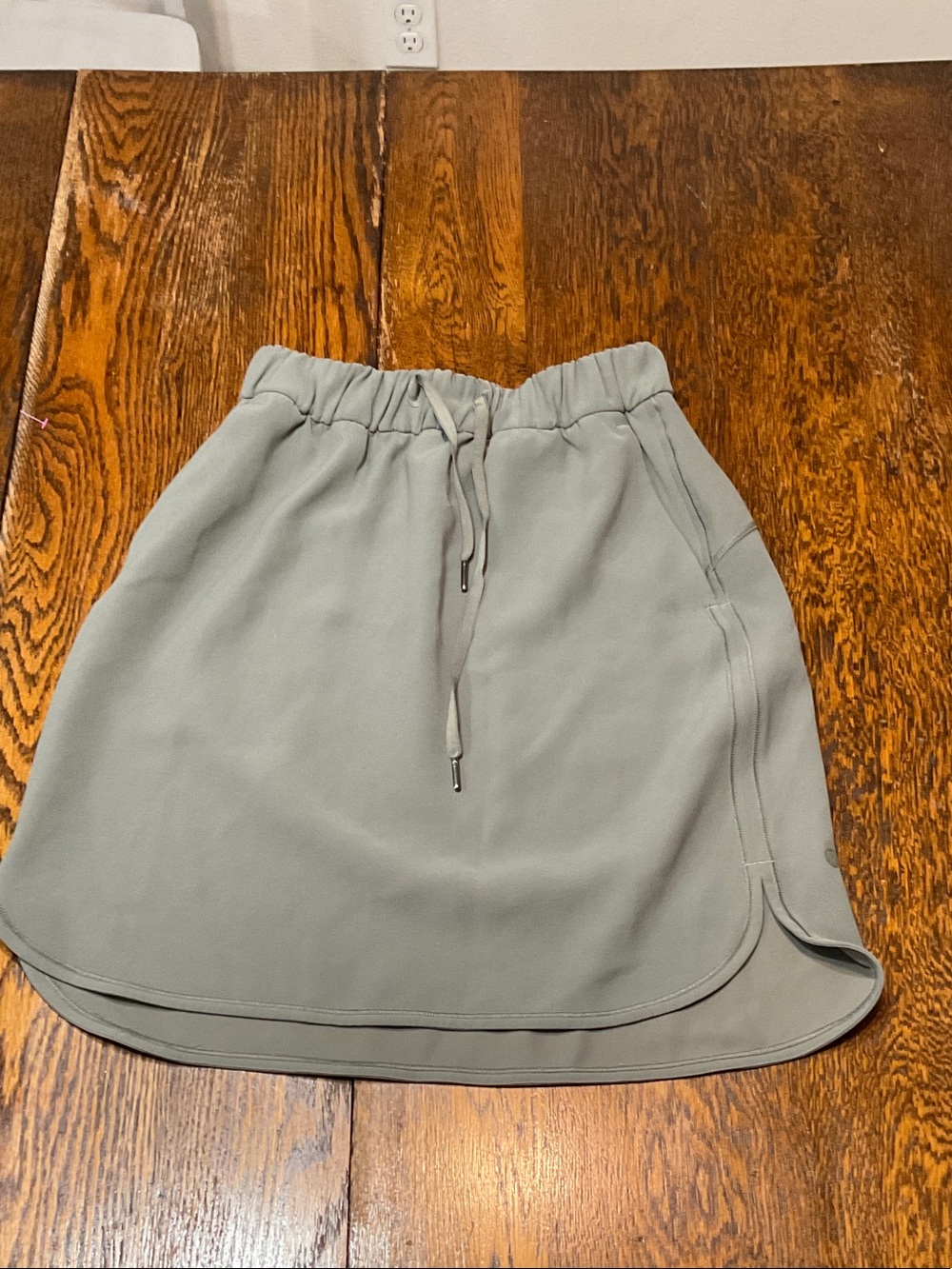 lululemon athletica Sage Green Drawcord Mini Skirt